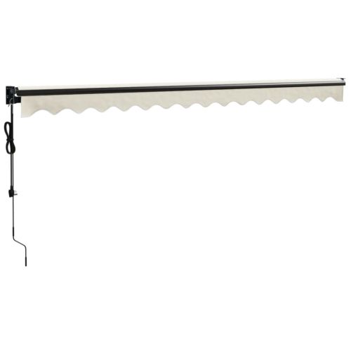 Автоматично прибираща се тента, кремаво, 4,5x3 м