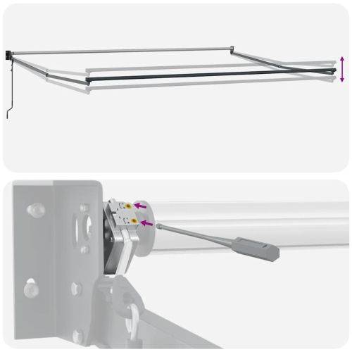 Автоматично прибираща се тента, оранжево и кафяво, 4,5x3 м