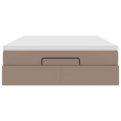 Османско легло с матрак Cappucino 140x190cm изкуствена кожа