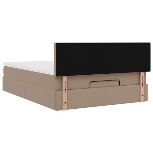 Османско легло с матрак Cappucino 140x190cm изкуствена кожа