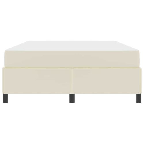Рамка за легло с матрак Крем 140 x 190 cm текстил