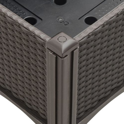 Градинска кашпа с крака, кафява, 40x40x42 см, PP