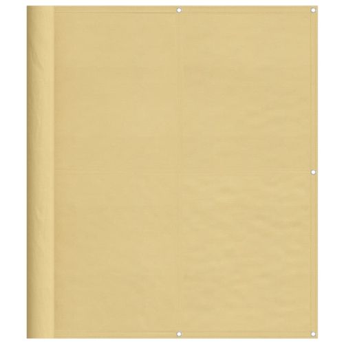 Балконски параван пясъчен 120x700 см 100% полиестер оксфорд