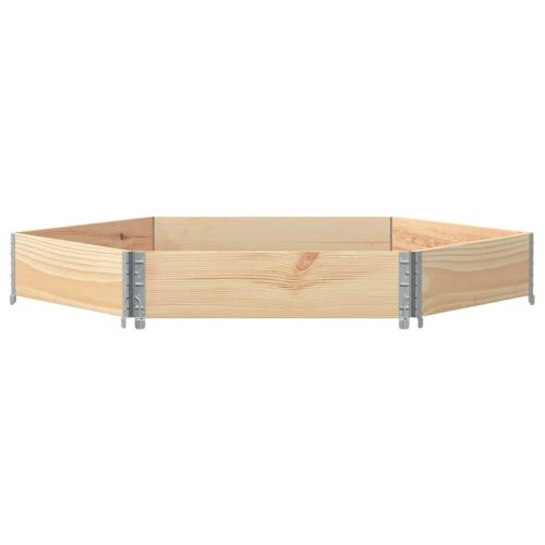 Повдигната леха шестоъгълна 160x160 см масивна чамова дървесина