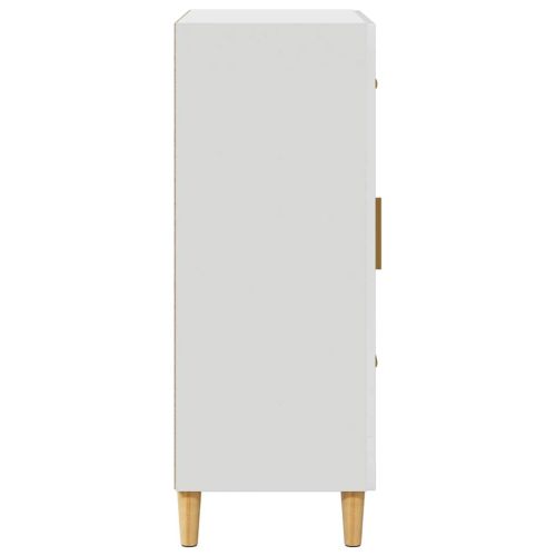 Сайдборд, бял, 69,5x34x90 см, инженерно дърво