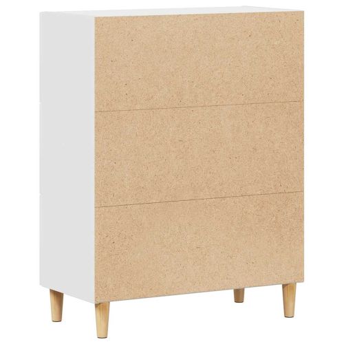 Сайдборд, бял, 69,5x34x90 см, инженерно дърво