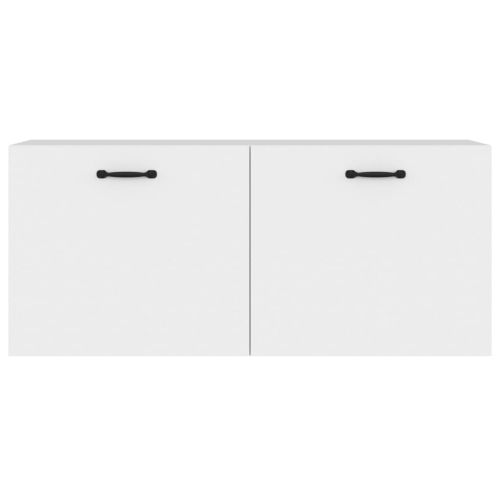 Стенен шкаф, бял, 80x36,5x35 см, инженерно дърво