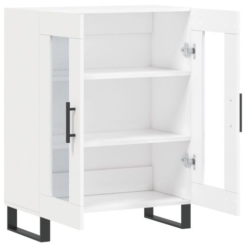 Сайдборд, бял, 69,5x34x90 см, инженерно дърво