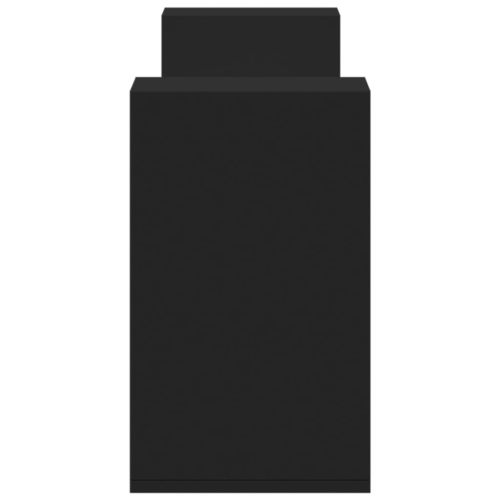 ТB шкафове, 2 бр, черни, 100x30x50 см, инженерно дърво