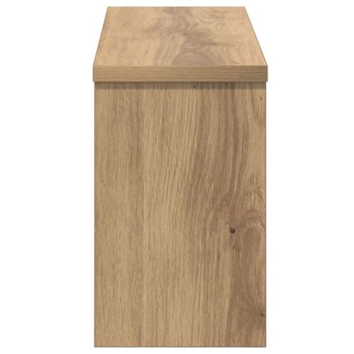 Стенен закачалка за палта с рафт дъб артизан 50 x 16 x 26 см