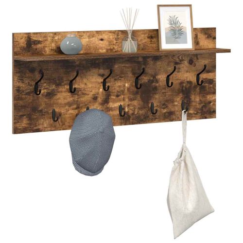 Стенен закачалка за палта с рафт Димян дъб 100 x 40 x 12 см