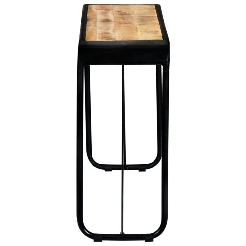 Конзолна маса, 140x35x76 cм, грубо мангово дърво масив