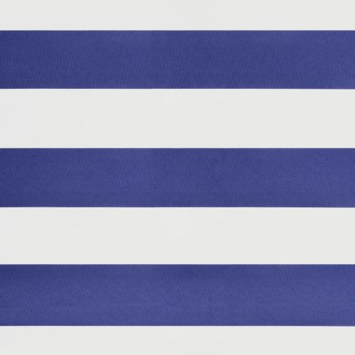 Автоматично прибираща се тента, синьо и бяло, 3x2,5 м