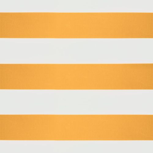 Автоматично прибираща се тента, жълто и бяло, 3x2,5 м