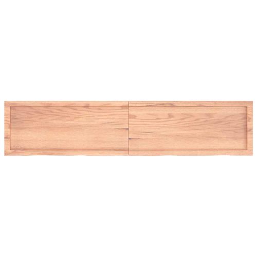Плот за маса светлокафяв 180x40x(2-4) см обработен масивен дъб