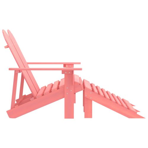 2-местен градински стол/табуретка "Адирондак", чам, розов