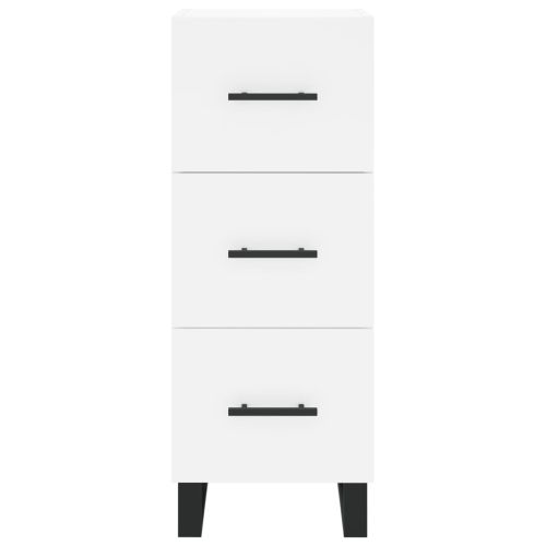 Висок шкаф, бял, 34,5x34x180 см, инженерно дърво