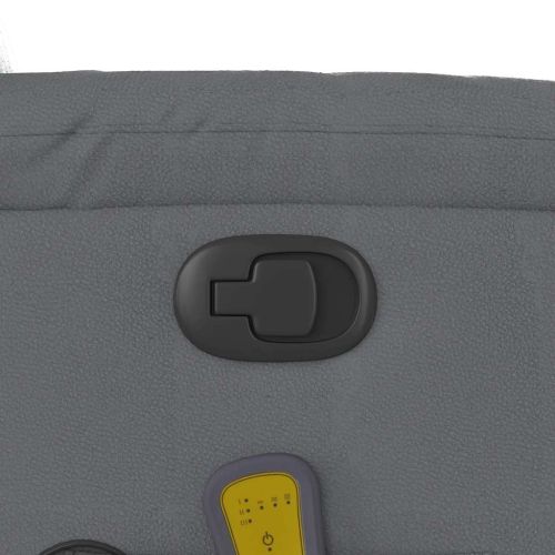 Изправящ масажен реклайнер стол, сива, изкуствена кожа