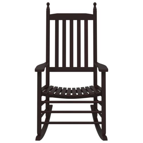 Люлеещи се столове с извити седалки 2 бр кафяв масивна топола