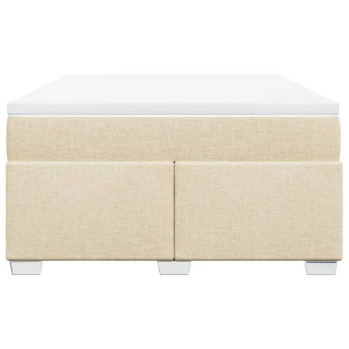 Боксспринг легло с матрак, кремава, 140x200 см, плат