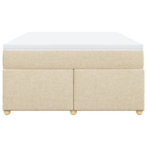 Боксспринг легло с матрак, кремава, 140x200 см, плат