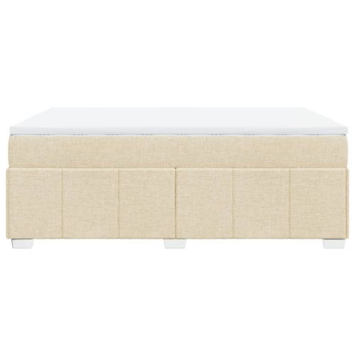 Боксспринг легло с матрак, кремава, 140x200 см, плат