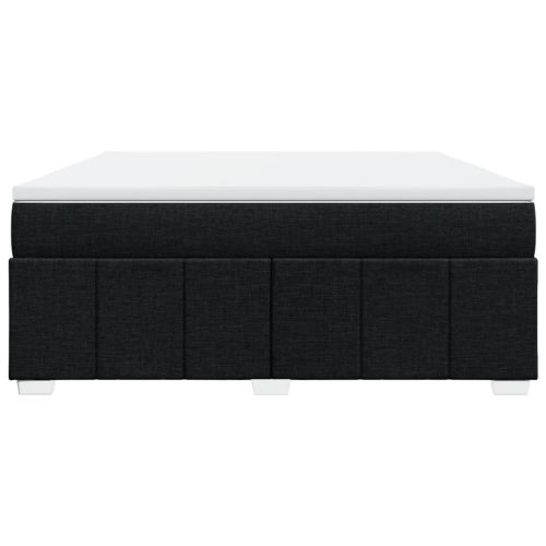 Боксспринг легло с матрак, черно, 180x200 см, плат