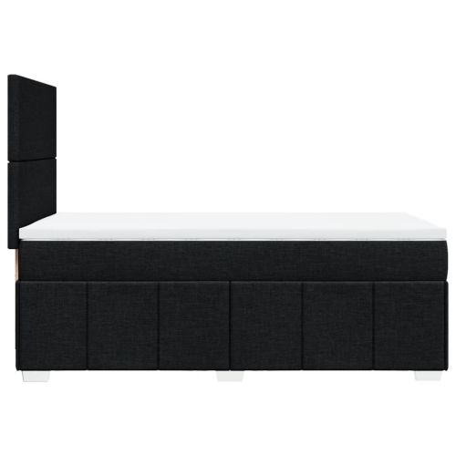 Боксспринг легло с матрак, черна, 90x190 см, плат