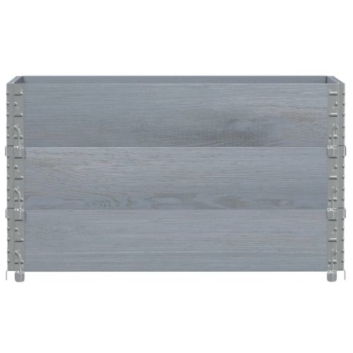 Палетни страници, сив, 3 бр, 100x50 см, борова дървесина масив