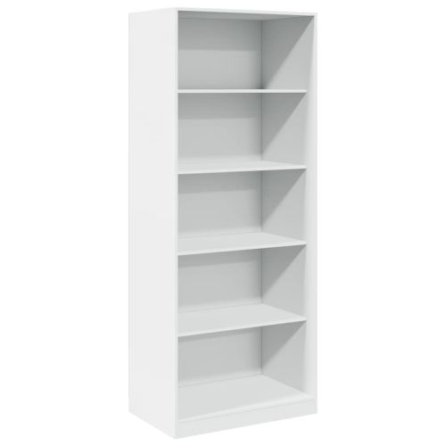 Гардероб, бял, 80x50x200 см, инженерно дърво