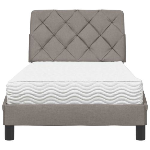 Легло с матрак, таупе, 80x200 см, плат