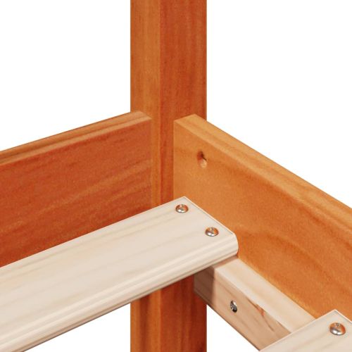 Легло с етажерка за книги, без матрак, 160x200 см, дърво масив