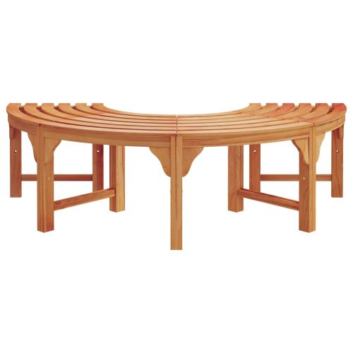 Дървесен бенч 2 pcs Естествен 160 x 80 x 45 см