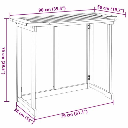 Градински бистро комплект 3 pcs Кафяво Солидно акациево дърво