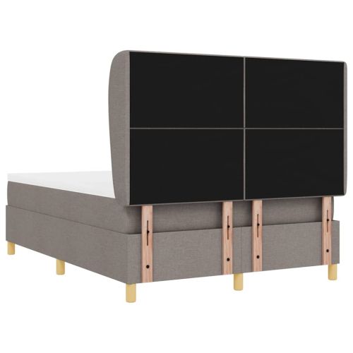 Легло с пружинирана основа с матрак Таупе 200 x 140 cm текстил