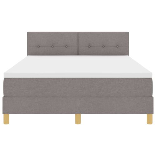 LED кутия за пружини с легло Таупе 140 x 200 cm текстил