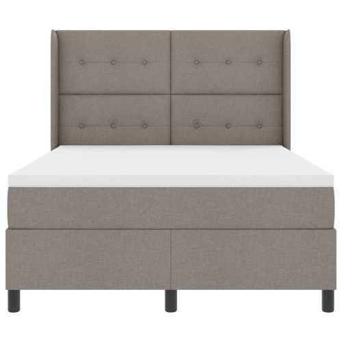 LED кутия за пружини с легло Таупе 140 x 200 cm текстил