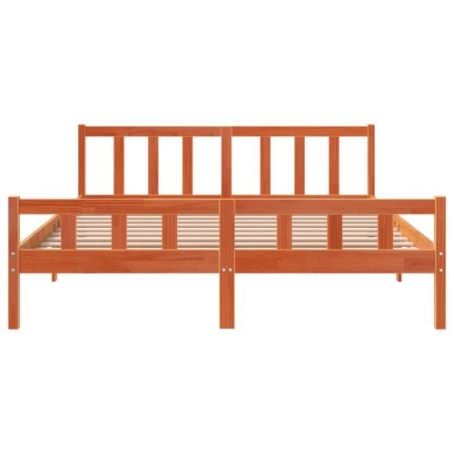Рамка за легло без матрак, восъчнокафяв, 160x200 см, бор масив