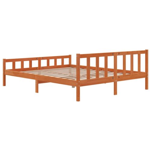 Рамка за легло без матрак, восъчнокафяв, 160x200 см, бор масив