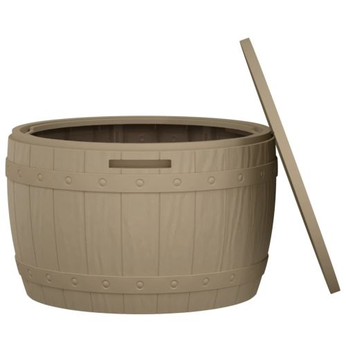 Градинска кутия за съхранение 3 в 1, светлокафява, полипропилен