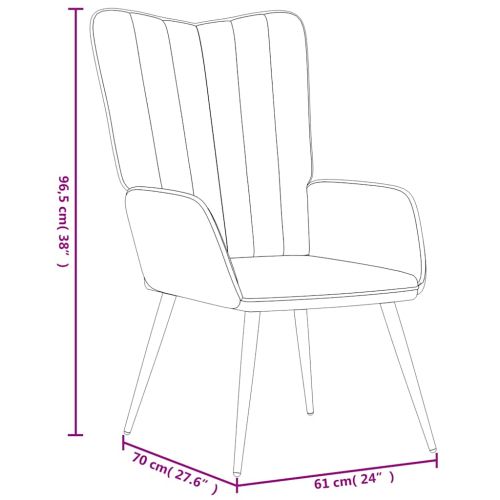 Релаксиращ стол, тъмнозелен, кадифе