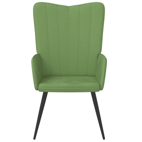 Релаксиращ стол, светлозелен, кадифе