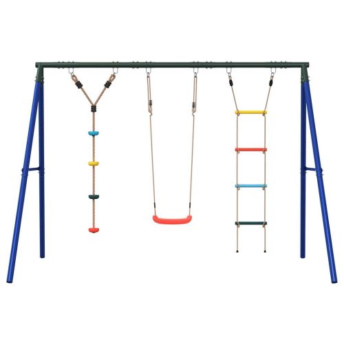 Външен комплект с люлка седалка, стълба и люлка с дискове