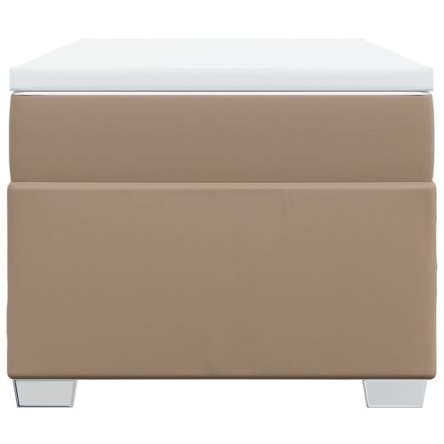 Боксспринг легло с матрак, капучино, 100x200см, изкуствена кожа