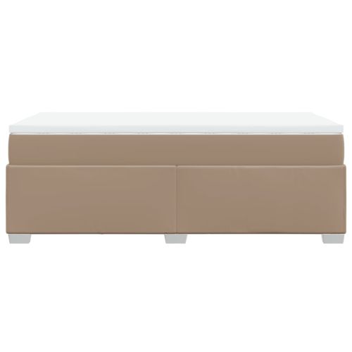 Боксспринг легло с матрак, капучино, 100x200см, изкуствена кожа