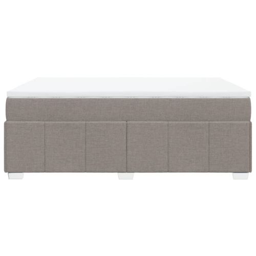 Боксспринг легло с матрак, таупе, 160x200 см, плат