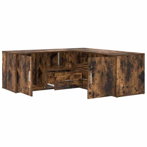 Ъглов шкаф, опушен дъб, 200x40x45 см, инженерно дърво