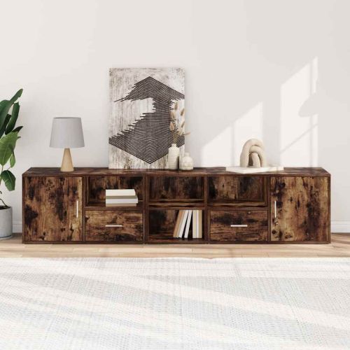 Ъглов шкаф, опушен дъб, 200x40x45 см, инженерно дърво