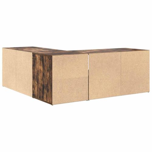 Ъглов шкаф, опушен дъб, 200x40x45 см, инженерно дърво