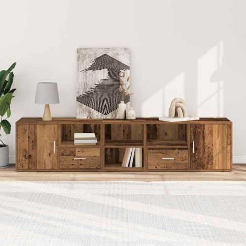 Ъглов шкаф, старо дърво, 200x40x45 см, инженерно дърво